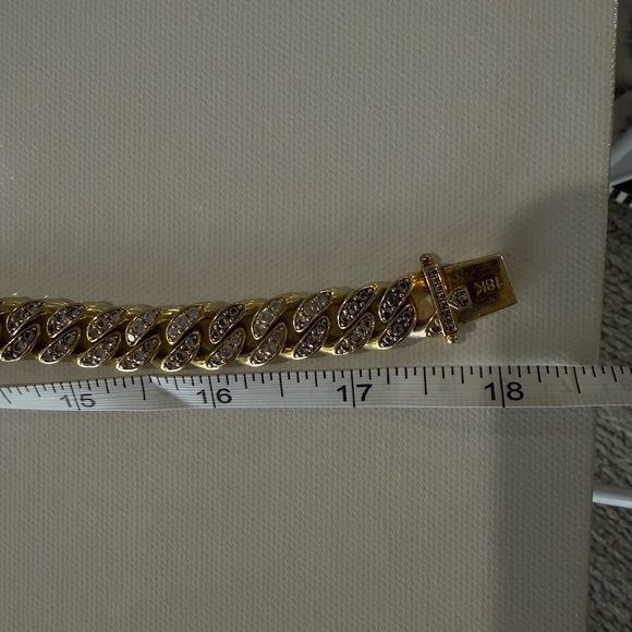 Gold plated hip hop chain 18inch Cuban link chain - Picture 9 of 9